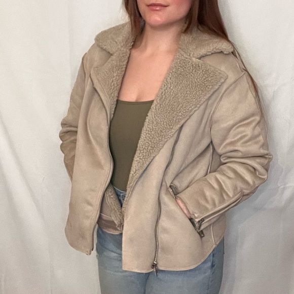 H&M “Suede” Cross-zip Jacket - Picture 4 of 5